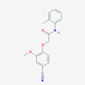 molecular formula C17H16N2O3 B5167280 2-(4-cyano-2-methoxyphenoxy)-N-(2-methylphenyl)acetamide 