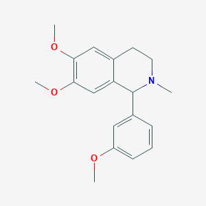 6,7-dimethoxy-1-(3-methoxyphenyl)-2-methyl-1,2,3,4-tetrahydroisoquinoline