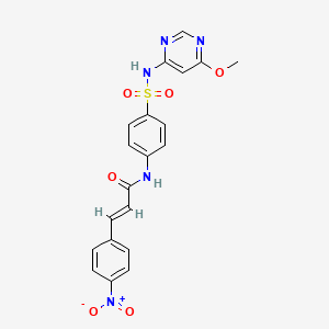 molecular formula C20H17N5O6S B5167333 N-(4-{[(6-methoxy-4-pyrimidinyl)amino]sulfonyl}phenyl)-3-(4-nitrophenyl)acrylamide 