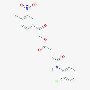 2-(4-methyl-3-nitrophenyl)-2-oxoethyl 4-[(2-chlorophenyl)amino]-4-oxobutanoate