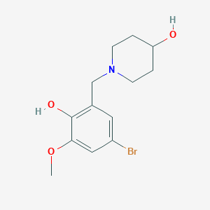 molecular formula C13H18BrNO3 B5167362 1-(5-bromo-2-hydroxy-3-methoxybenzyl)-4-piperidinol 