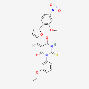 1-(3-ethoxyphenyl)-5-{[5-(2-methoxy-4-nitrophenyl)-2-furyl]methylene}-2-thioxodihydro-4,6(1H,5H)-pyrimidinedione