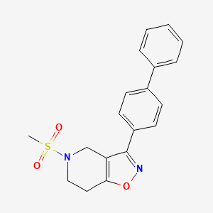 molecular formula C19H18N2O3S B5167394 3-(4-biphenylyl)-5-(methylsulfonyl)-4,5,6,7-tetrahydroisoxazolo[4,5-c]pyridine 