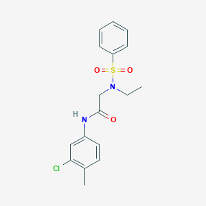 N~1~-(3-chloro-4-methylphenyl)-N~2~-ethyl-N~2~-(phenylsulfonyl)glycinamide