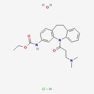 ethyl [5-(N,N-dimethyl-beta-alanyl)-10,11-dihydro-5H-dibenzo[b,f]azepin-3-yl]carbamate hydrochloride hydrate