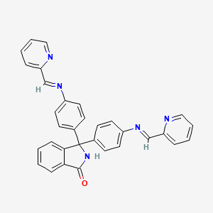 molecular formula C32H23N5O B5167446 3,3-bis{4-[(2-pyridinylmethylene)amino]phenyl}-1-isoindolinone 