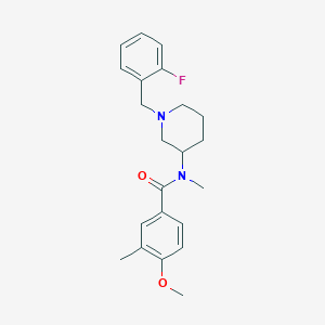 molecular formula C22H27FN2O2 B5167500 N-[1-(2-fluorobenzyl)-3-piperidinyl]-4-methoxy-N,3-dimethylbenzamide 