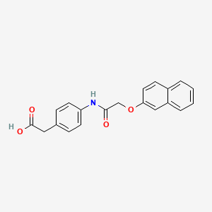 molecular formula C20H17NO4 B5167506 (4-{[(2-naphthyloxy)acetyl]amino}phenyl)acetic acid 