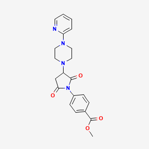 methyl 4-{2,5-dioxo-3-[4-(2-pyridinyl)-1-piperazinyl]-1-pyrrolidinyl}benzoate