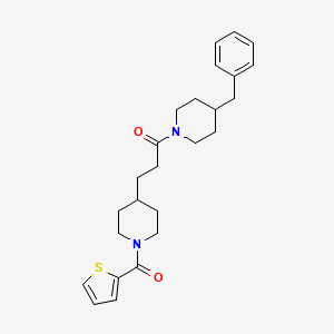 4-benzyl-1-{3-[1-(2-thienylcarbonyl)-4-piperidinyl]propanoyl}piperidine