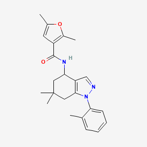 N-[6,6-dimethyl-1-(2-methylphenyl)-4,5,6,7-tetrahydro-1H-indazol-4-yl]-2,5-dimethyl-3-furamide