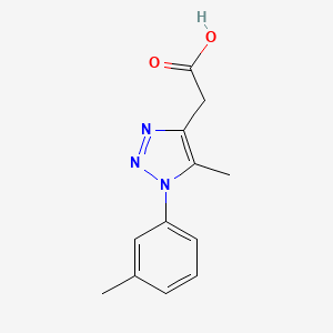 molecular formula C12H13N3O2 B5167584 [5-methyl-1-(3-methylphenyl)-1H-1,2,3-triazol-4-yl]acetic acid 