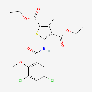 diethyl 5-[(3,5-dichloro-2-methoxybenzoyl)amino]-3-methyl-2,4-thiophenedicarboxylate