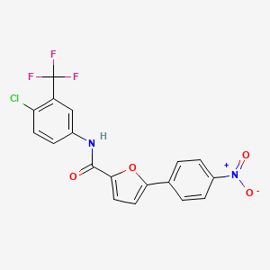 molecular formula C18H10ClF3N2O4 B5167597 N-[4-chloro-3-(trifluoromethyl)phenyl]-5-(4-nitrophenyl)-2-furamide 