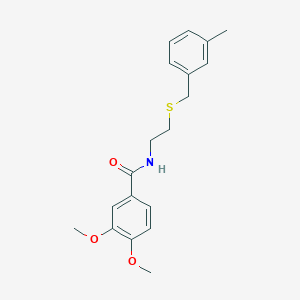 3,4-dimethoxy-N-{2-[(3-methylbenzyl)thio]ethyl}benzamide