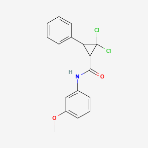 2,2-dichloro-N-(3-methoxyphenyl)-3-phenylcyclopropanecarboxamide