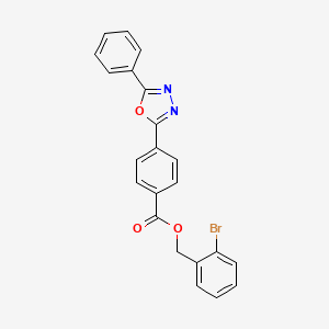 2-bromobenzyl 4-(5-phenyl-1,3,4-oxadiazol-2-yl)benzoate