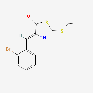 molecular formula C12H10BrNOS2 B5167664 4-(2-bromobenzylidene)-2-(ethylthio)-1,3-thiazol-5(4H)-one 