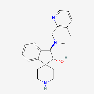 molecular formula C21H27N3O B5167665 (1R,2R)-1-[methyl-[(3-methylpyridin-2-yl)methyl]amino]spiro[1,2-dihydroindene-3,4'-piperidine]-2-ol 