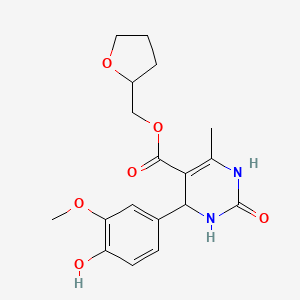 tetrahydro-2-furanylmethyl 4-(4-hydroxy-3-methoxyphenyl)-6-methyl-2-oxo-1,2,3,4-tetrahydro-5-pyrimidinecarboxylate