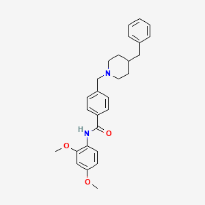 molecular formula C28H32N2O3 B5167688 4-[(4-benzyl-1-piperidinyl)methyl]-N-(2,4-dimethoxyphenyl)benzamide 