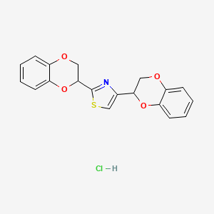 molecular formula C19H16ClNO4S B5167708 2,4-di-2,3-dihydro-1,4-benzodioxin-2-yl-1,3-thiazole hydrochloride 