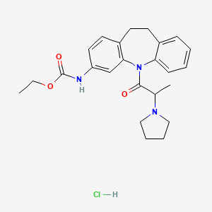 ethyl {5-[2-(1-pyrrolidinyl)propanoyl]-10,11-dihydro-5H-dibenzo[b,f]azepin-3-yl}carbamate hydrochloride