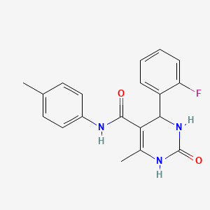 4-(2-fluorophenyl)-6-methyl-N-(4-methylphenyl)-2-oxo-1,2,3,4-tetrahydro-5-pyrimidinecarboxamide