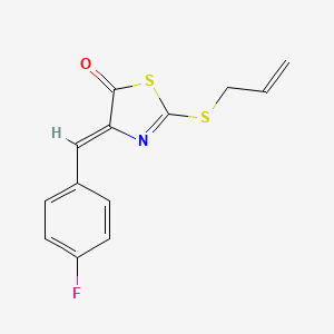 molecular formula C13H10FNOS2 B5167766 2-(allylthio)-4-(4-fluorobenzylidene)-1,3-thiazol-5(4H)-one 