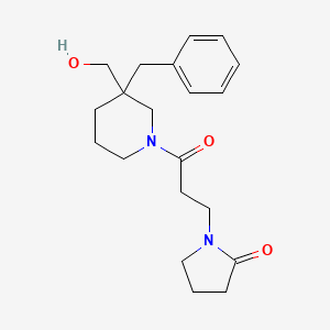 1-{3-[3-benzyl-3-(hydroxymethyl)-1-piperidinyl]-3-oxopropyl}-2-pyrrolidinone
