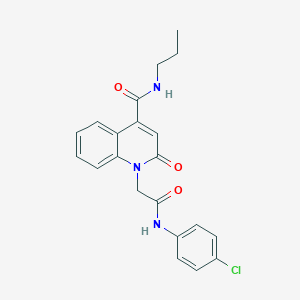 1-{2-[(4-chlorophenyl)amino]-2-oxoethyl}-2-oxo-N-propyl-1,2-dihydro-4-quinolinecarboxamide