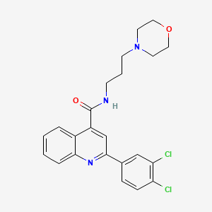 molecular formula C23H23Cl2N3O2 B5167843 2-(3,4-dichlorophenyl)-N-[3-(4-morpholinyl)propyl]-4-quinolinecarboxamide 