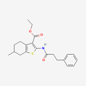 ethyl 6-methyl-2-[(3-phenylpropanoyl)amino]-4,5,6,7-tetrahydro-1-benzothiophene-3-carboxylate