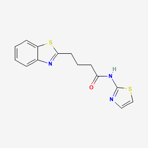 molecular formula C14H13N3OS2 B5167870 4-(1,3-benzothiazol-2-yl)-N-1,3-thiazol-2-ylbutanamide 