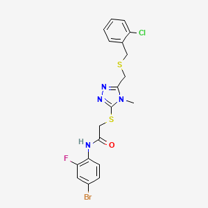 N-(4-bromo-2-fluorophenyl)-2-[(5-{[(2-chlorobenzyl)thio]methyl}-4-methyl-4H-1,2,4-triazol-3-yl)thio]acetamide