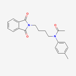 molecular formula C21H22N2O3 B5167889 N-[4-(1,3-dioxo-1,3-dihydro-2H-isoindol-2-yl)butyl]-N-(4-methylphenyl)acetamide 