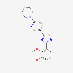 molecular formula C20H22N4O3 B5167897 5-[3-(2,3-dimethoxyphenyl)-1,2,4-oxadiazol-5-yl]-2-(1-piperidinyl)pyridine 