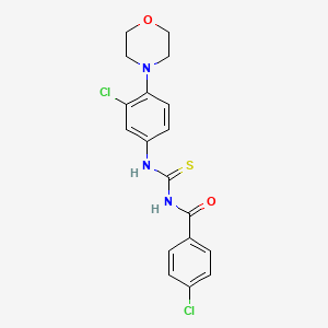 4-chloro-N-({[3-chloro-4-(4-morpholinyl)phenyl]amino}carbonothioyl)benzamide