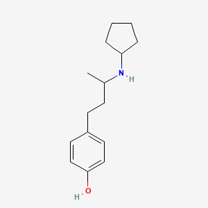 molecular formula C15H23NO B5167927 4-[3-(cyclopentylamino)butyl]phenol 