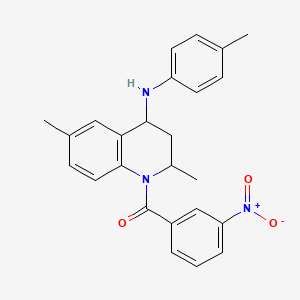 2,6-dimethyl-N-(4-methylphenyl)-1-(3-nitrobenzoyl)-1,2,3,4-tetrahydro-4-quinolinamine