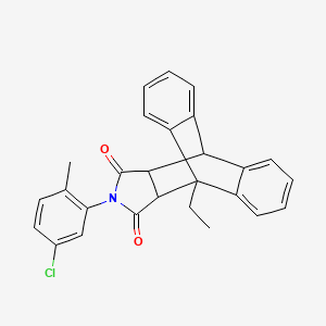 molecular formula C27H22ClNO2 B5167956 17-(5-chloro-2-methylphenyl)-1-ethyl-17-azapentacyclo[6.6.5.0~2,7~.0~9,14~.0~15,19~]nonadeca-2,4,6,9,11,13-hexaene-16,18-dione 