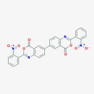 molecular formula C28H14N4O8 B5167964 2,2'-bis(2-nitrophenyl)-4H,4'H-6,6'-bi-3,1-benzoxazine-4,4'-dione 