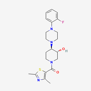 (3R*,4R*)-1-[(2,4-dimethyl-1,3-thiazol-5-yl)carbonyl]-4-[4-(2-fluorophenyl)-1-piperazinyl]-3-piperidinol