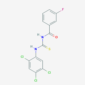molecular formula C14H8Cl3FN2OS B5168011 3-fluoro-N-{[(2,4,5-trichlorophenyl)amino]carbonothioyl}benzamide 
