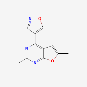 molecular formula C11H9N3O2 B5168042 4-(4-isoxazolyl)-2,6-dimethylfuro[2,3-d]pyrimidine 