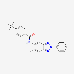 molecular formula C24H24N4O B5168048 4-tert-butyl-N-(6-methyl-2-phenyl-2H-1,2,3-benzotriazol-5-yl)benzamide 
