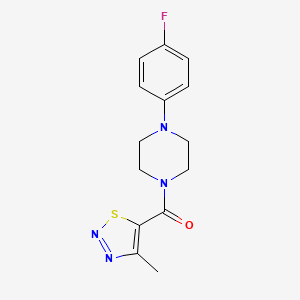 molecular formula C14H15FN4OS B5168059 1-(4-fluorophenyl)-4-[(4-methyl-1,2,3-thiadiazol-5-yl)carbonyl]piperazine 