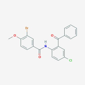 molecular formula C21H15BrClNO3 B5168067 N-(2-benzoyl-4-chlorophenyl)-3-bromo-4-methoxybenzamide 