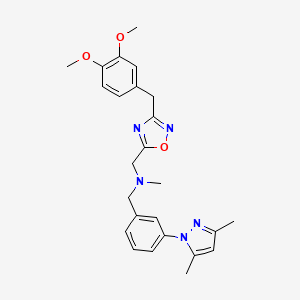 1-[3-(3,4-dimethoxybenzyl)-1,2,4-oxadiazol-5-yl]-N-[3-(3,5-dimethyl-1H-pyrazol-1-yl)benzyl]-N-methylmethanamine