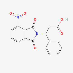 molecular formula C17H12N2O6 B5168091 3-(4-nitro-1,3-dioxo-1,3-dihydro-2H-isoindol-2-yl)-3-phenylpropanoic acid 